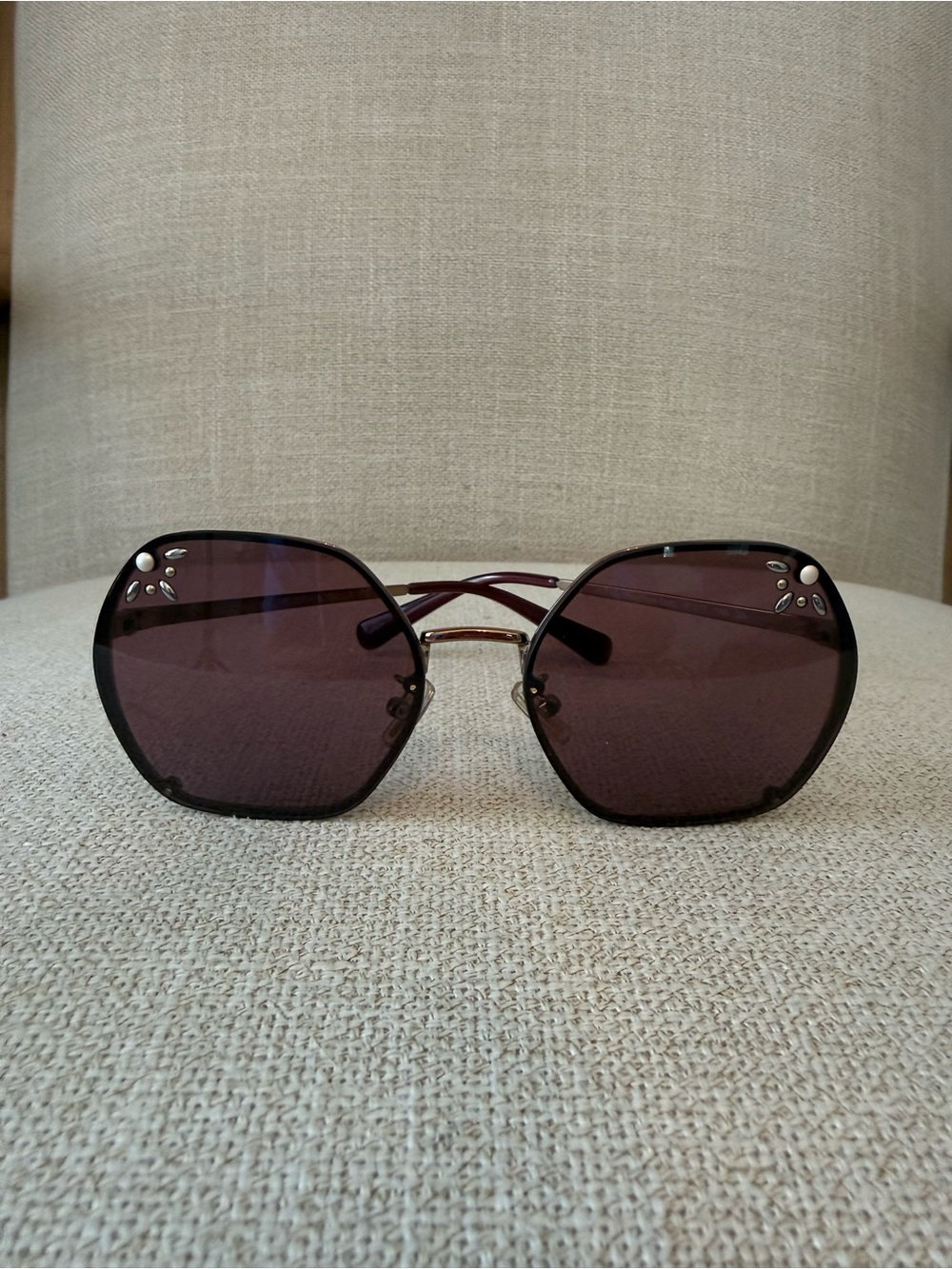 Coach Prairie Rivets Hexagon Sunglasses - Picture 4 of 10